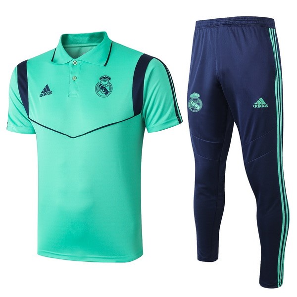 Polo Ensemble Complet Real Madrid 2019-20 Vert Bleu